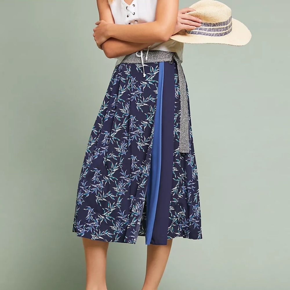NWT Anthropologie Shimmer Midi Skirt